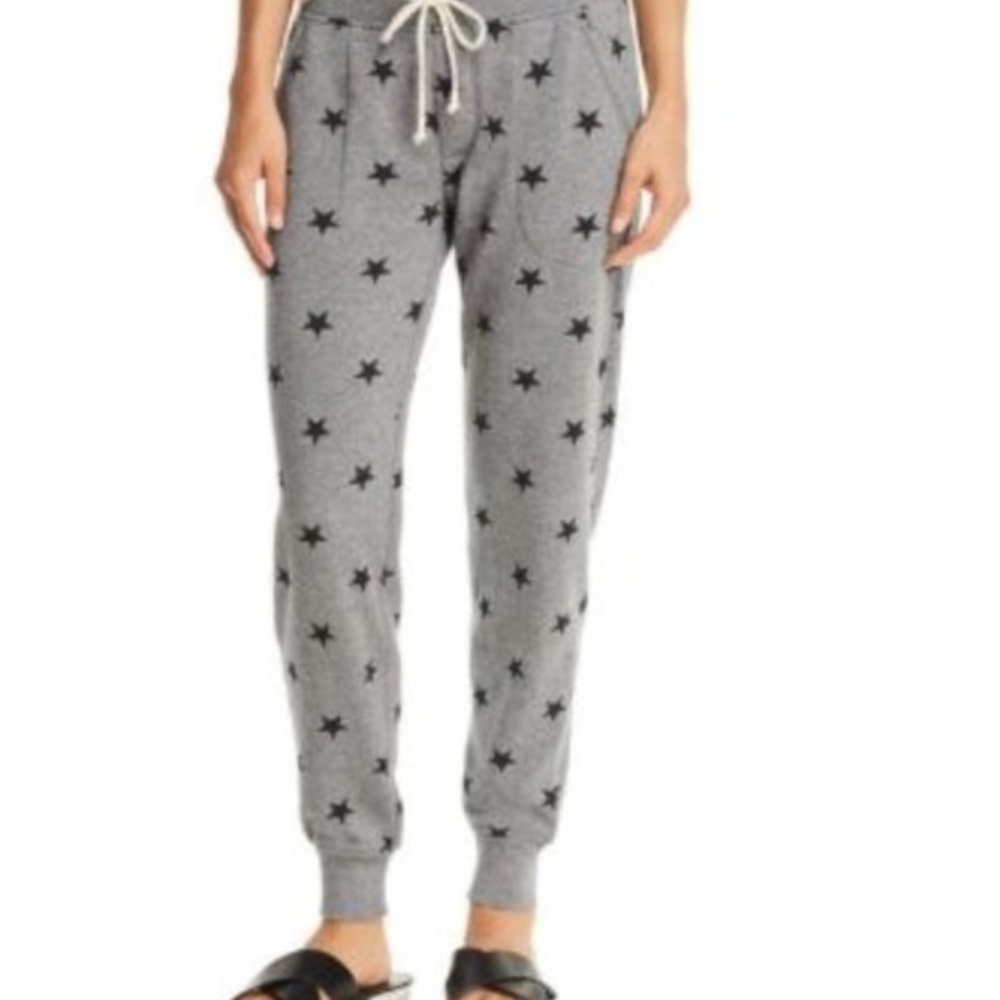 Alternative Apparel Gray Star Print Fleece Jogger